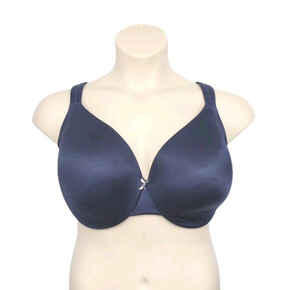 Lane Bryant Cacique Bra Lightly Lined Full Coverage U/W Size 42F Navy Blue - Picture 1 of 10